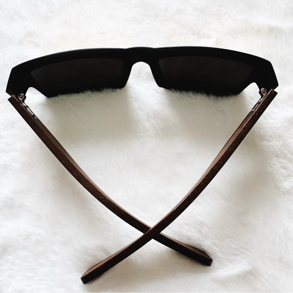 Juna Orange & Dark Wood Sunglasses - Picture 10 of 11